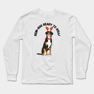 Rein-dog Ready to Roll! Christmas dog Long Sleeve T-Shirt